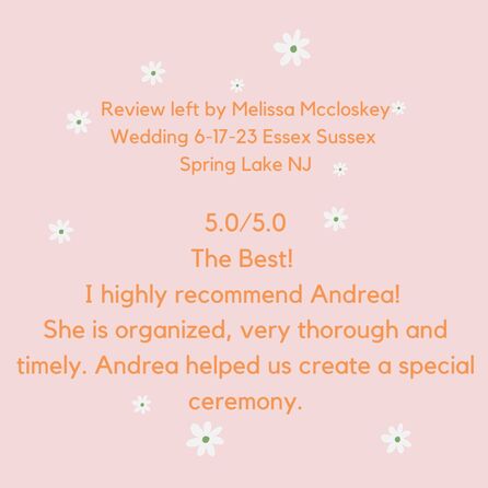 Weddings at the Essex Sussex in Spring Lake by NJ Wedding Officiant Andrea Purtell, For This Joyous Occasion Officiating Services